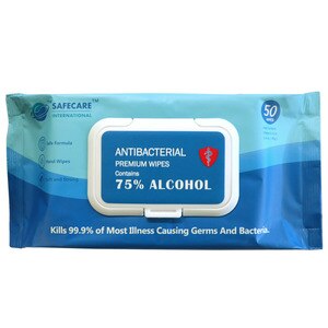 Safecare Antibacterial Wipes 50CT, Case of 40