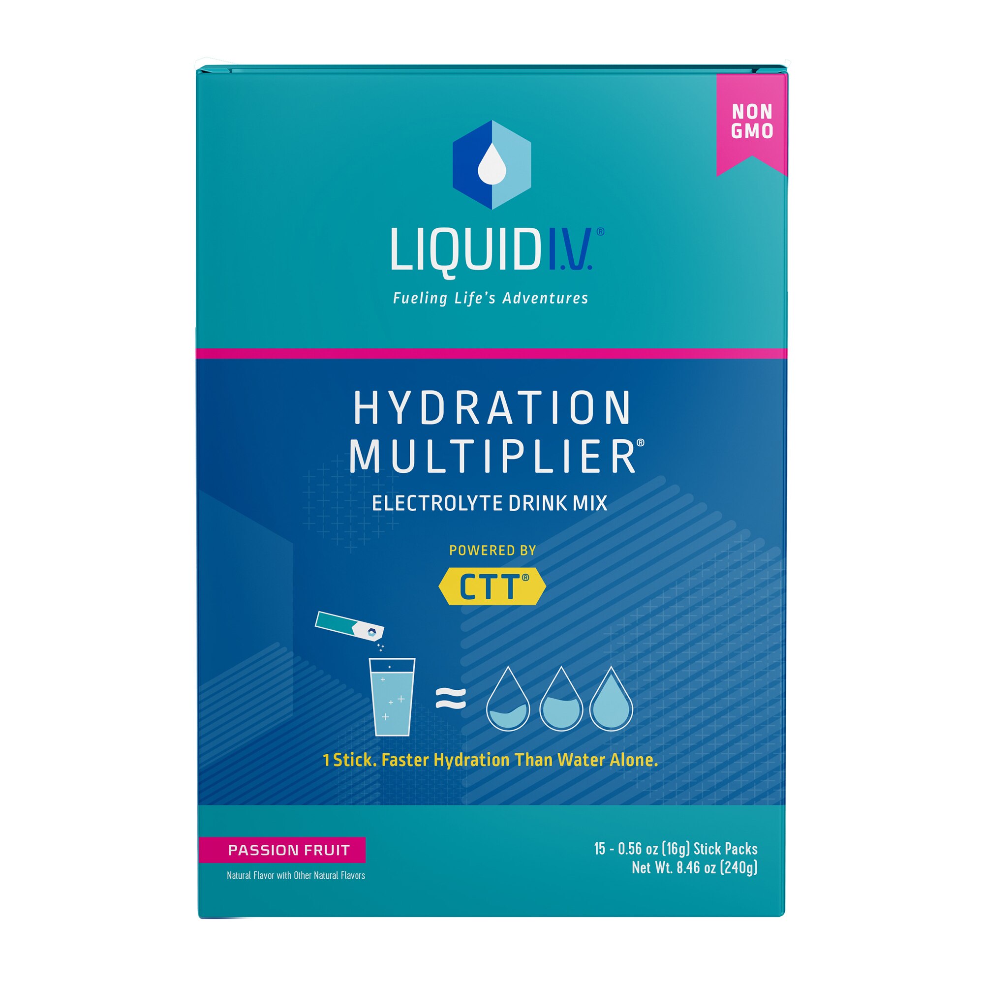 Liquid I.V. Hydration Multiplier Electrolyte Drink Mix, 15 CT, Passion Fruit , CVS
