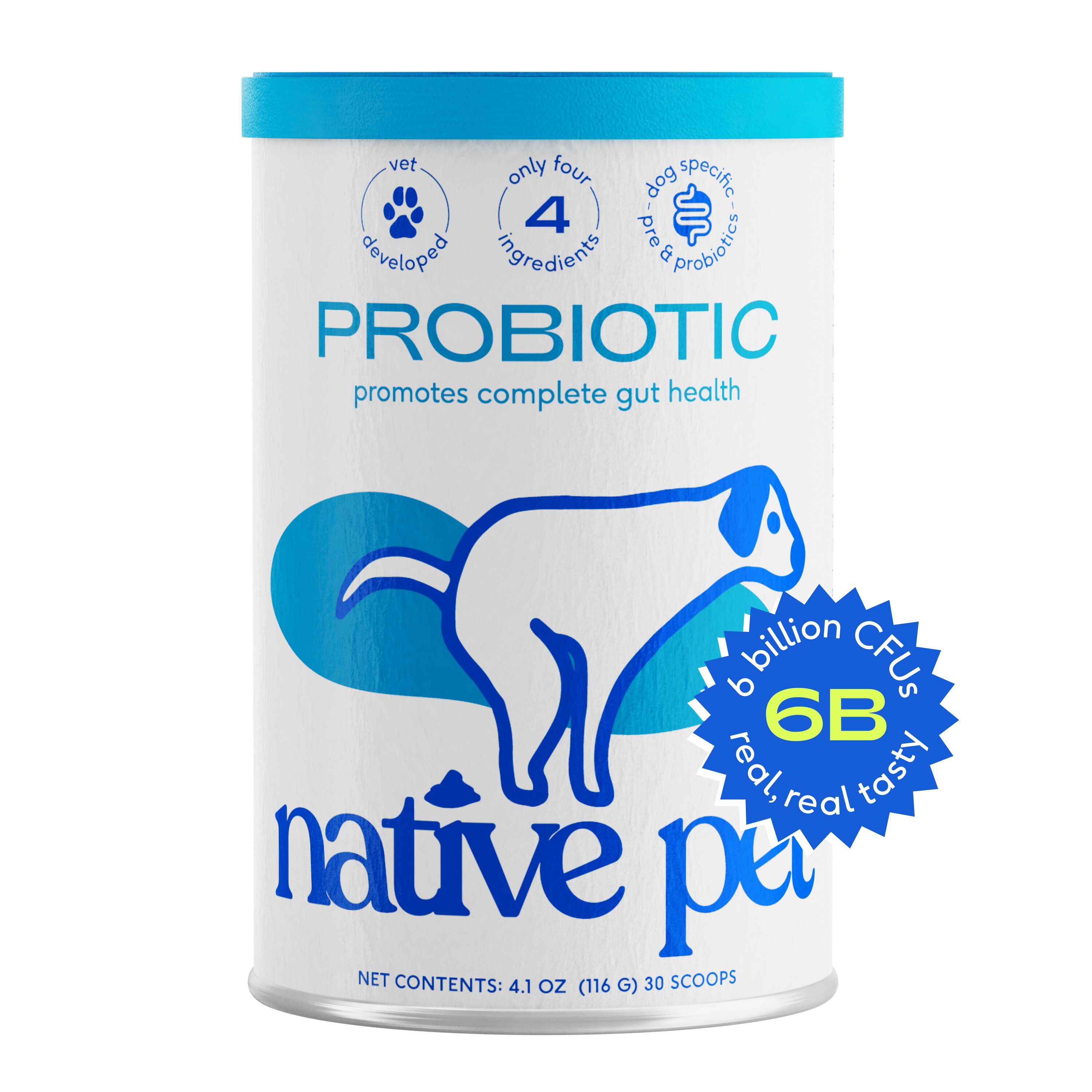 Native Pet Vet-Formulated Probiotic & Prebiotic Digestive Aid Powder Supplement For Dogs, 4.1 Oz , CVS