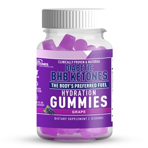Real Ketones Diabetic BHB Hydration Gummies, 30 Servings