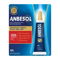 Anbesol Oral Pain Reliever, Benzocaine 20% Maximum Strength Gel