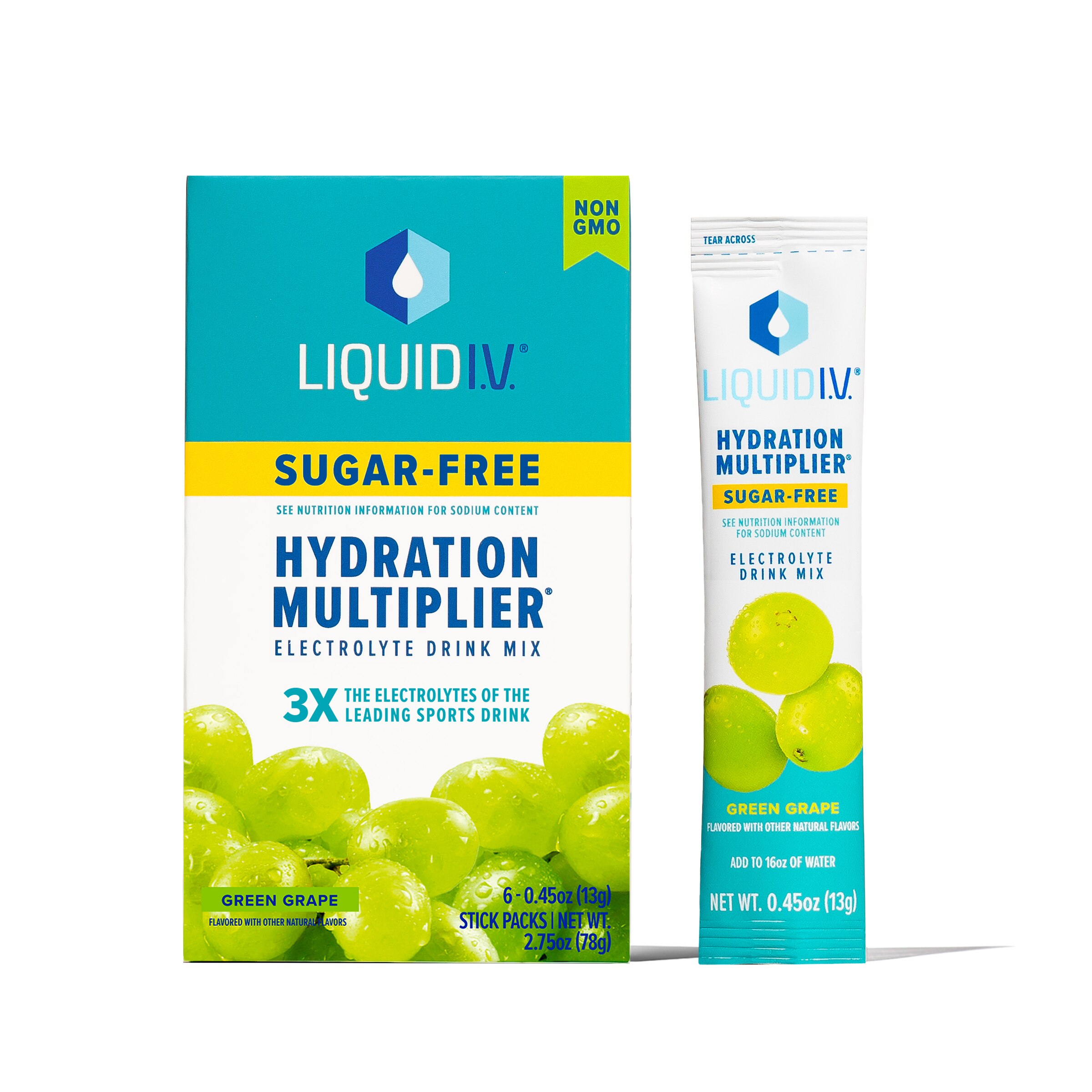 Liquid I.V. Hydration Multiplier, Sugar Free, Green Grape, 6 Ct , CVS