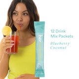 Mixhers Herhydration Electrolyte Enhancer Drink Mix, Blueberry Coconut, 12 CT, thumbnail image 5 of 7