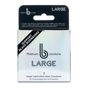 Platinum b condoms, Large, 3 CT