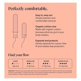 CORA The Comfort Fit Tampon, Organic Cotton, Regular Absorbency, 16 CT, thumbnail image 2 of 5