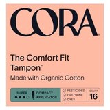 Cora The Comfort Fit Tampon, Super, 16 CT, thumbnail image 1 of 5