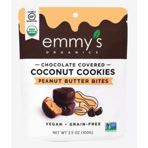 Emmy's Chocolate Covered Coconut Cookies Peanut Butter Bites, 3.5 OZ