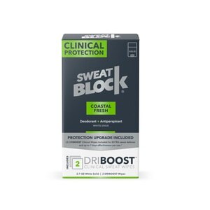 SweatBlock Clinical Solid + DRIBOOST Wipes