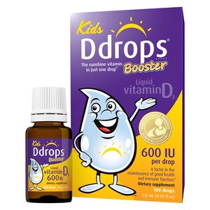 Ddrops Kids Booster 600 IU Liquid Vitamin D, 100 Drops (.) - 0.09 Oz , CVS