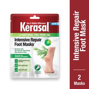  Kerasal Intensive Repair Foot Mask, Foot Mask for Cracked Heels and Dry Feet, One Pair 