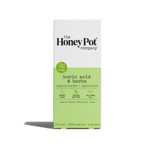 The Honey Pot Company Boric Acid Vaginal Suppositories, 14 CT