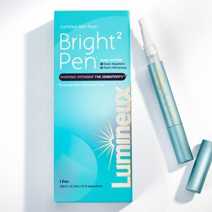 Lumineux Bright Pen, Dual Action Stain Repellant + Teeth Whitening Pen, Peroxide-Free, 10-12 Applications - 0.068 Oz , CVS