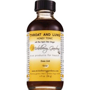 Mickelberry Gardens - Tónico con miel para la garganta y pulmones, 4 oz
