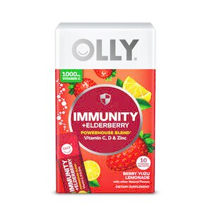  Olly Immunity Elderberry Powder, Lemonade, 10 CT 