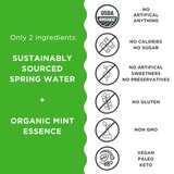 JUST Water Organic Mint Infused Spring Water, 16.9 oz, thumbnail image 4 of 8