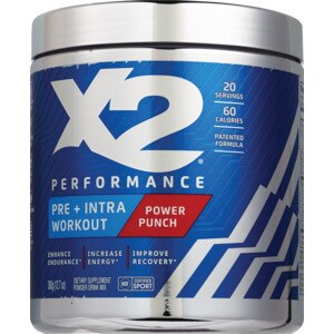 X2 ENDURANCE X2 PERFORMANCE Pre + Intra Workout Powder, Power Punch, 12.7 Oz , CVS