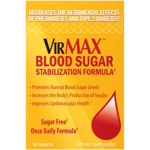  VirMax Blood Sugar Stabilization Formula Dietary Supplement Tablets, 30/Pack 