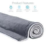 Pure Enrichment PureRelief Plush Heated Throw Blanket, thumbnail image 3 of 6