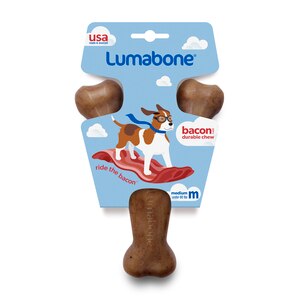 Lumabone Wishbone Bacon Flavor Dog Chew Toy, Medium , CVS