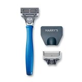 Harry's 5-Blade Razor for Men, 1 Razor Handle + 2 Razor Blade Refills, Indigo Blue, thumbnail image 3 of 8