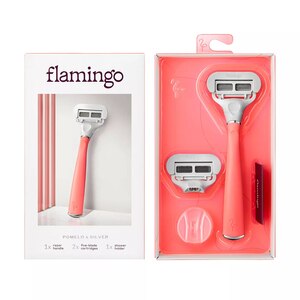 Flamingo Women's 5-blade Razor with Replacement Blade Cartridge