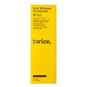Twice Oral Wellness Whitening Fluoride Free Toothpaste, Charcoal Icy Mint, 3.4 OZ