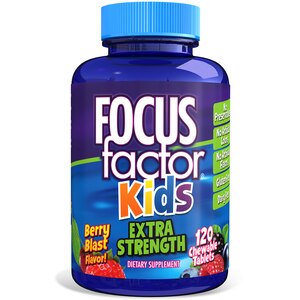 Focus Factor Kids Extra Strength Chewable Tablets Berry Flavor, 120 CT