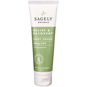 Sagely Relief & Recovery Body Cream, 60mg CBD, 0.96 OZ
