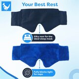 Huggaroo Gem Aromatherapy Heated Eye and Sleep Mask with Gel Ice Pack, Blue, thumbnail image 3 of 5