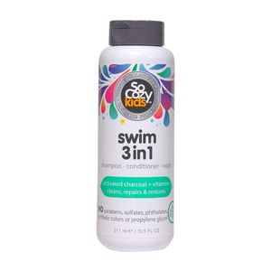 SoCozy Swim - Champú + acondicionador + gel de baño 3 en 1, 10.5 oz líq.