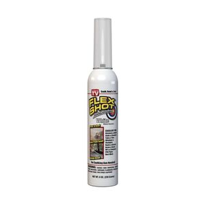  Flex Shot Thick Rubber Adhesive Sealant, 8 OZ, White 