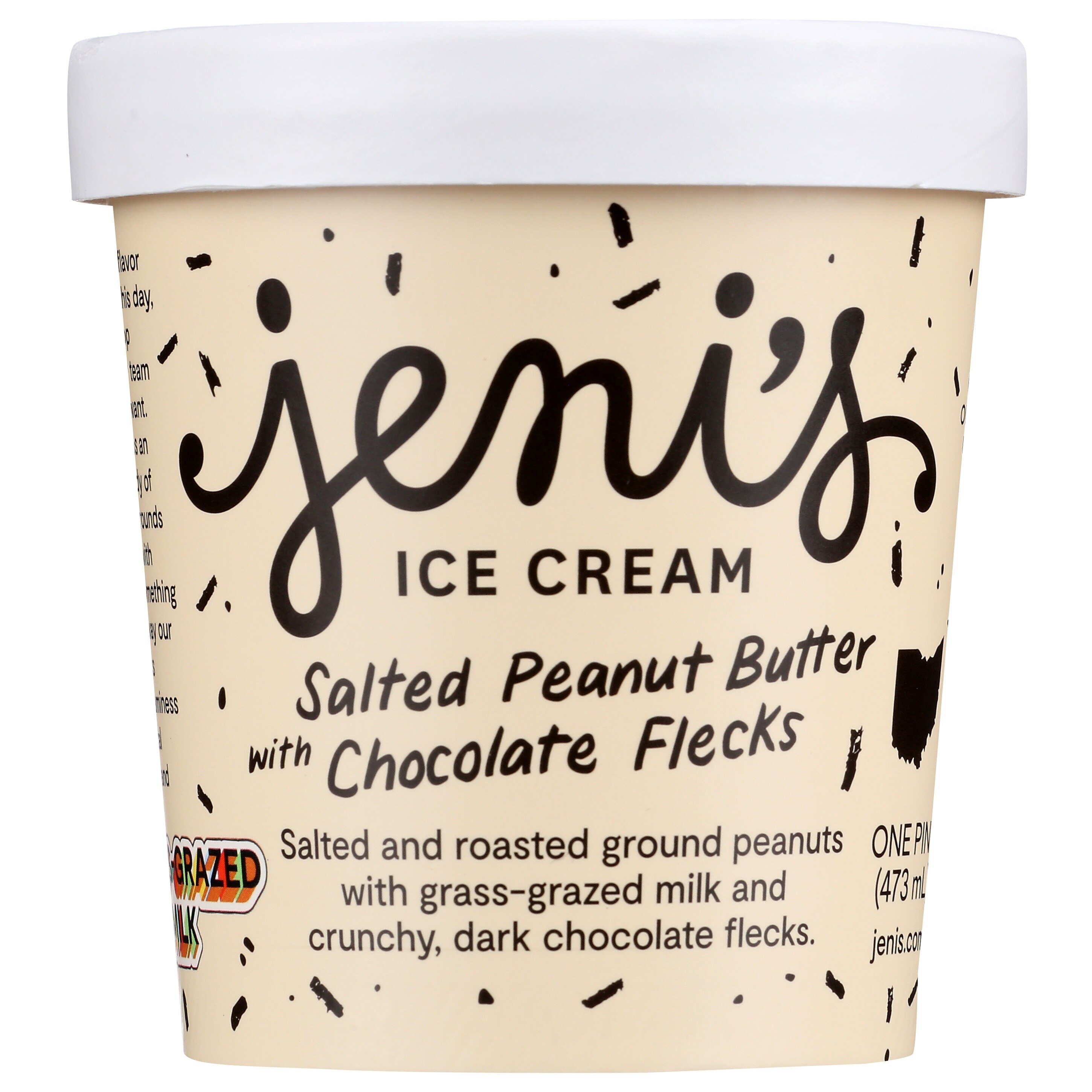 Jeni's Splendid Ice Creams Salted Peanut Butter with Chocolate Flecks, 16 oz
