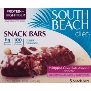 South Beach Diet - Barras para refrigerio, Whipped Chocolate Almond, 5 u.