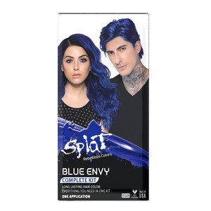 Splat Complete Semi-Permanent Hair Color Kit With Bleach, Blue Envy , CVS
