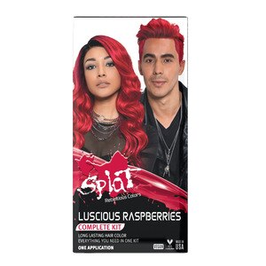 Splat Complete Semi-Permanent Hair Color Kit With Bleach, Luscious Raspberries , CVS