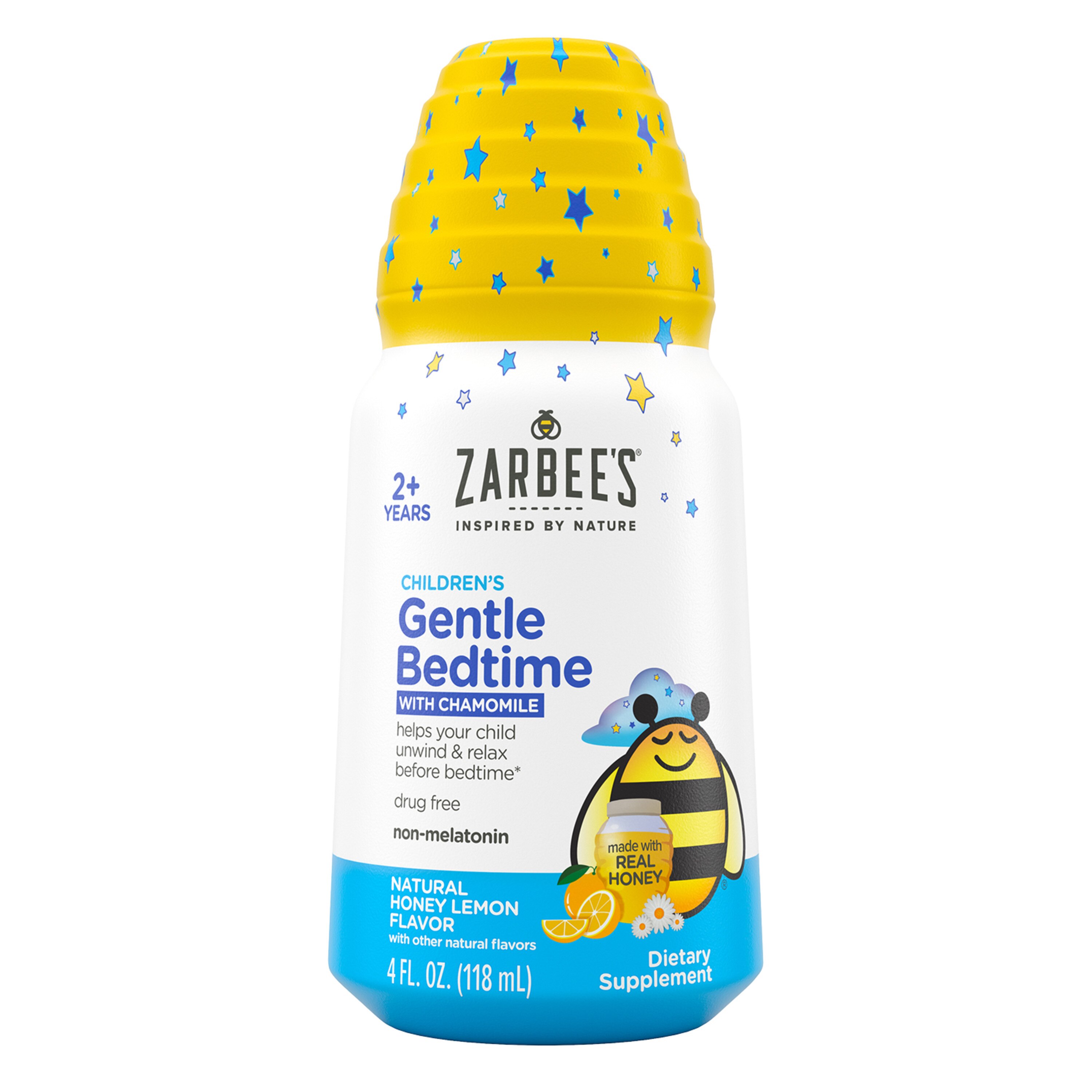Zarbee's Gentle Bedtime - Melatonin-Free Blend of Natural Chamomile, Honey & Lemon, 4oz