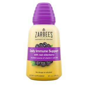 Zarbee's Daily Immune Support* Syrup with Real Elderberry, Vitamin C,& Zinc, Natural Berry, 8 fl oz