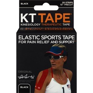 KT Tape Original Elastic Sports Tape Strips, 20 CT, Black , CVS