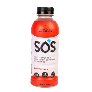 SOS Hydration SOS Electrolyte & Immunity Support Beverage, Fruit Punch, 16.9 Oz , CVS