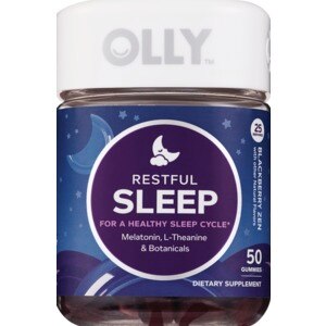 Olly Restful Sleep Dietary Supplement Gummies, Blackberry Zen, 50CT