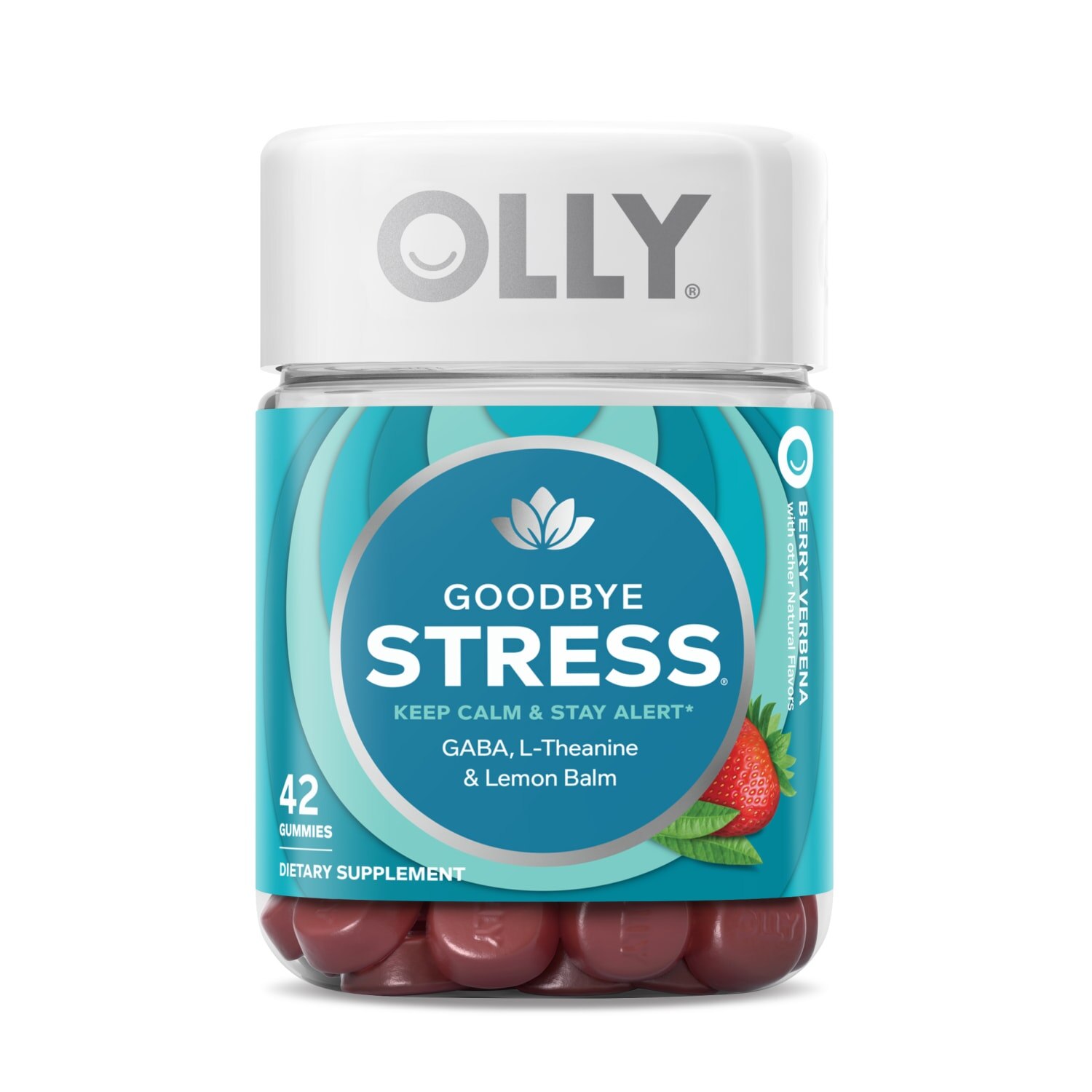 OLLY Goodbye Stress Gummies, Berry Verbena