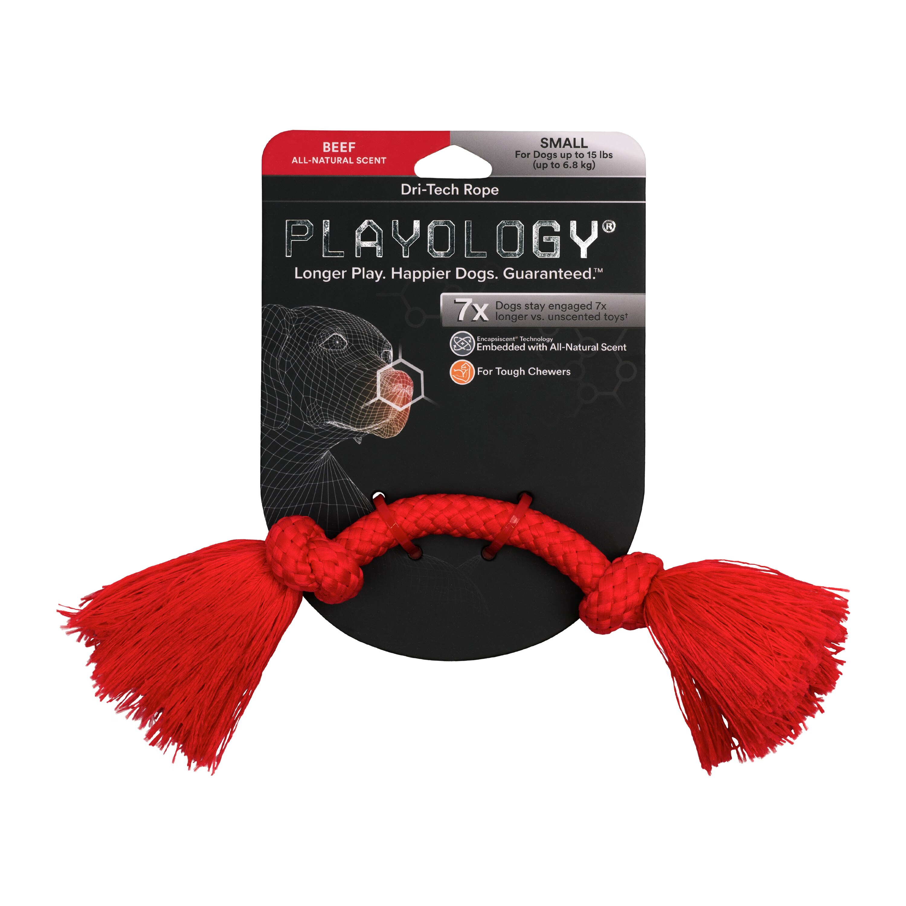 Playology Dri-Tech Rope, Beef, Small , CVS