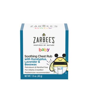 Zarbee's Baby Soothing Chest Rub, Eucalyptus, Lavender & Beeswax, 1.5 oz