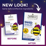 Zarbee's Naturals Children's Sleep with Melatonin Chewable Tablets, Grape, 50 CT, thumbnail image 2 of 9