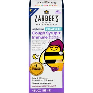  Zarbee's Naturals Children's Complete Cough Syrup* + Immune* Nighttime, Berry, 4 Oz. 