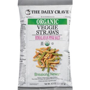  The Daily Crave Organic Veggie Straws, 4.5 OZ 
