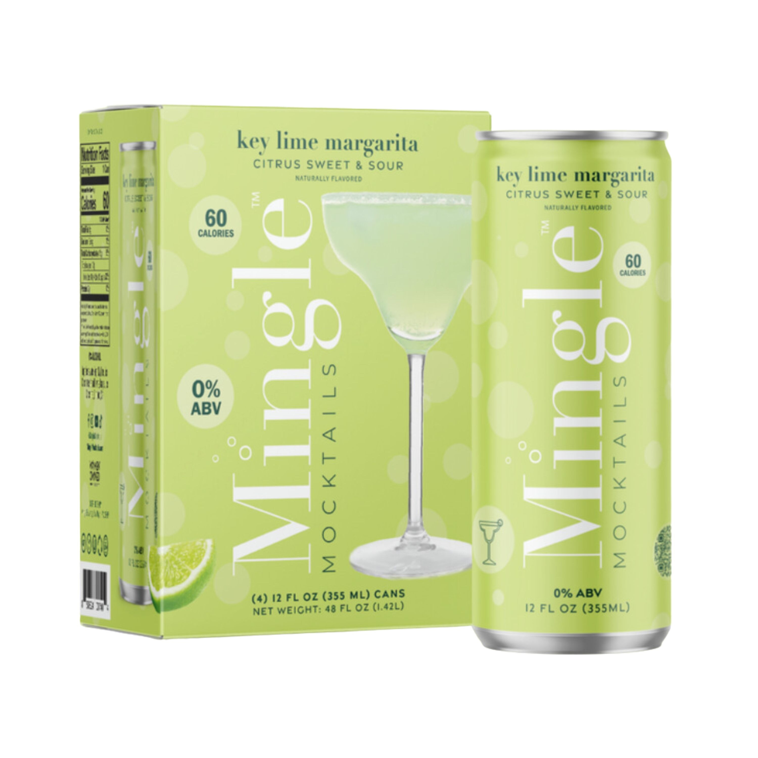 MINGLE Key Lime Margarita Cans, 4 PK