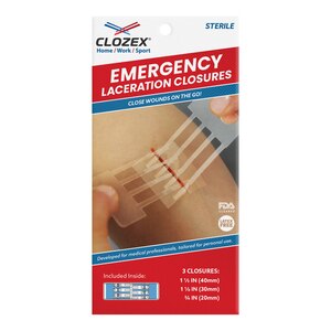 Clozex Laceration Closures - Assorted Sizes 0.75, 1.125, 1.5 in., 3 Count