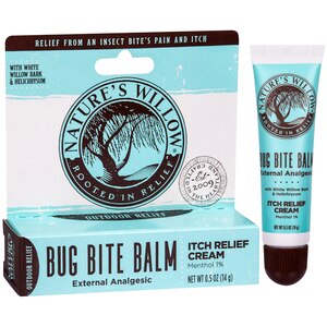 Nature's Willow Bug Bite Balm Itch Relief Cream, Menthol 1%, 0.5 OZ