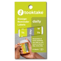 Tooktake Daily Vitamin and Medication Reminder Labels, 4 CT